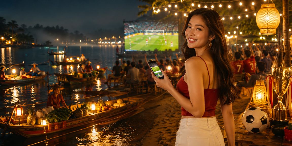 Người hâm mộ bóng đá xem kèo và đặt cược tại chợ đêm ĐàLạt
